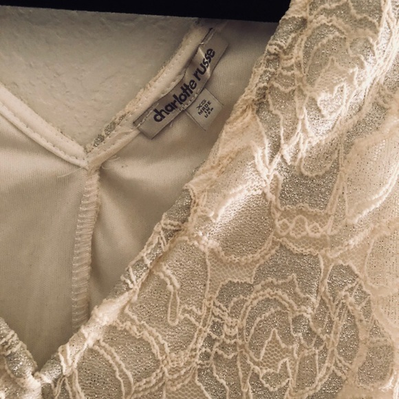 Light Cream Floral Roses Bodycon Dress XS - Picture 6 of 8